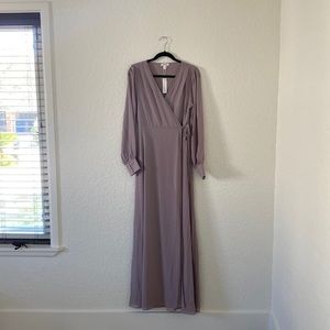 Dusty rose wrap dress